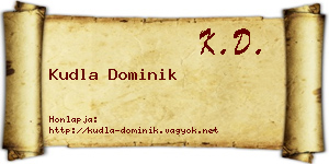 Kudla Dominik névjegykártya